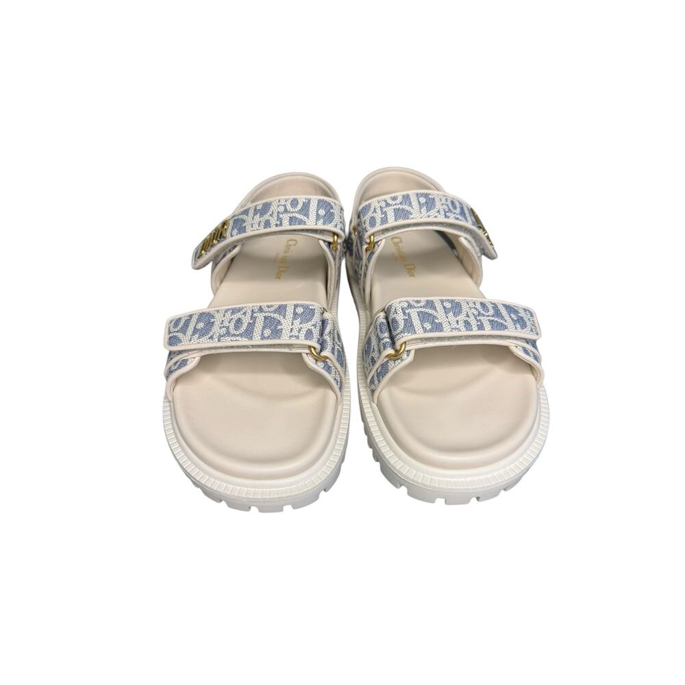 Christian Dior NIB Dioract Oblique Jacquard Sandal in Chambray Size 39 - Picture 3 of 15